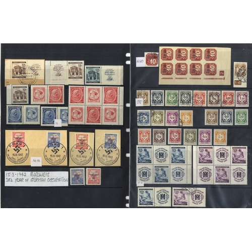 523 - BOHEMIA & MORAVIA German Occupation 1939-44 M & U collection incl. 1939 Ovpt accumulation of sets M,... 