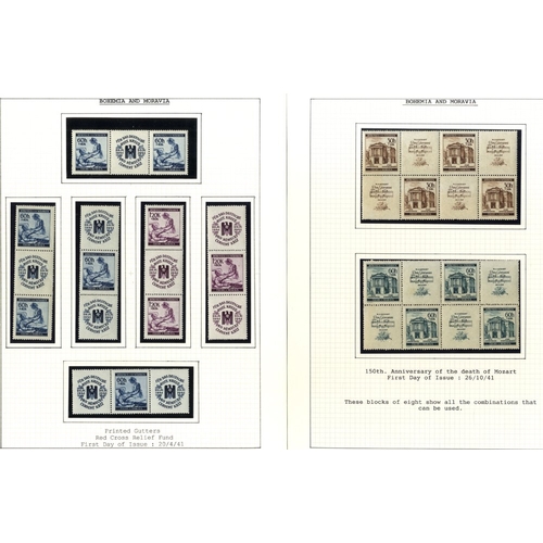 529 - BOHEMIA & MORAVIA 1939-44 M & U collection on display leaves incl. 1939 Ovpt set (Cat. £55), 1939-40... 