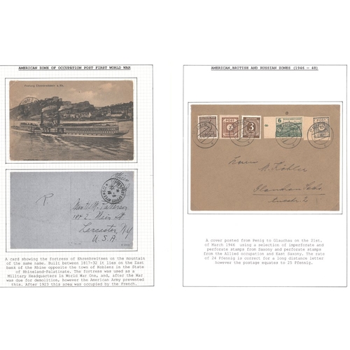 538 - 1945-48 large postal stationery & cover collection mounted on leaves and described for display incl.... 