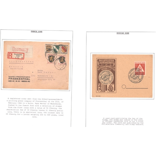 538 - 1945-48 large postal stationery & cover collection mounted on leaves and described for display incl.... 