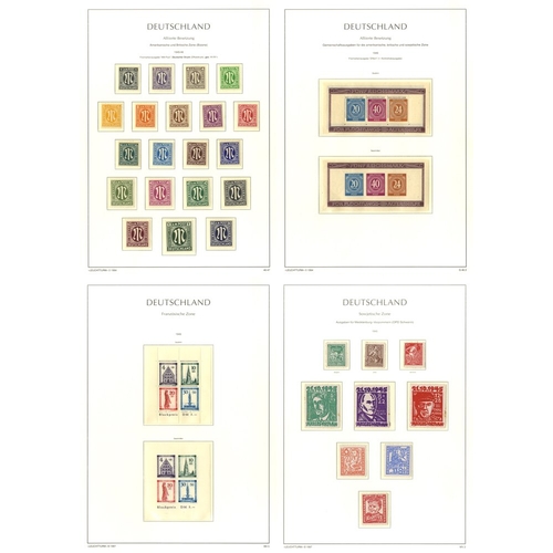 541 - 1945-49 UM or M collection in Lighthouse printed hingeless ring binder (some missing pages), incl. B... 