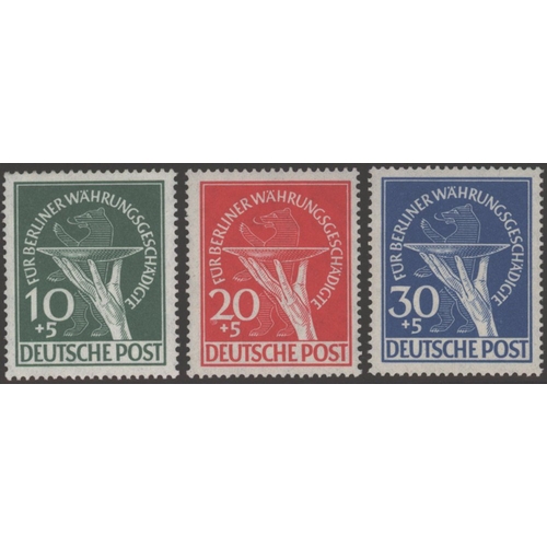 555 - 1949 Berlin Relief Fund set UM, SG.B68/70, Cat. £425 (3)