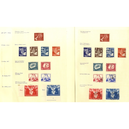 556 - 1948-63 M & U collection in two albums incl. Russian Zone 1948 Ovpt range, 1948 Portraits sets M (Ca... 