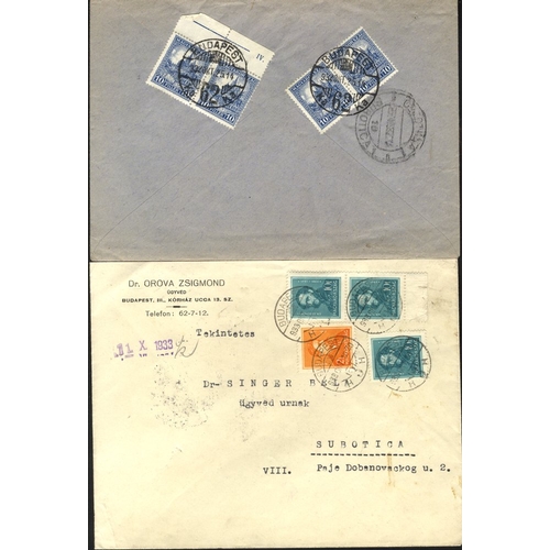 594 - 1930's-40's covers & cards with an attractive variety of frankings, 1937 Exhibition cover noted, 194... 