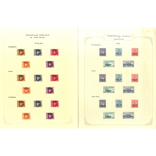 599 - Small lot on leaves comprising C.E.F 1900 ½a to 8a, 1r Ovpts U (Cat. £123), 1953 Forces in Korea wit... 