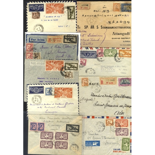 602 - 1920's-51 range of covers, mainly airmails, several registered incl. overland 'Via Siberia' underpai... 