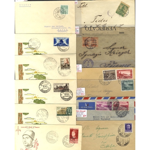 617 - Miscellany incl. 1944-45 Campione covers (2), 1919 Venezia Giulia censored cover (fault), Fiume (2),... 