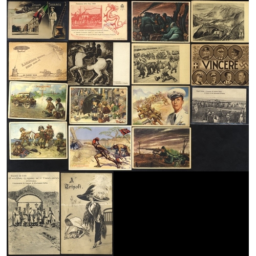 619 - WWII propaganda PPC's, attractive group of U & unused postcards, mainly drawn propaganda types, some... 