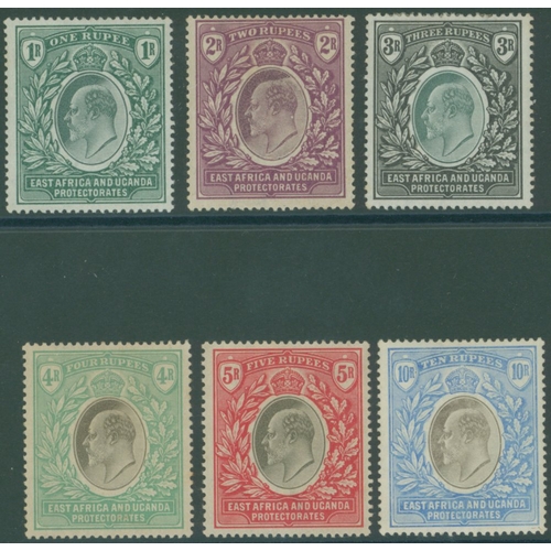 628 - EAST AFRICA & UGANDA 1903-04 Defin set to 10r, fine M (3a small tone), SG.1/14. (14) Cat. £1150