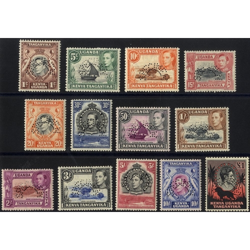 641 - 1938-54 KGVI Defin set, perf SPECIMEN, fine M (hinge remnants), SG.131s/150s, Cat. £1000 (13)