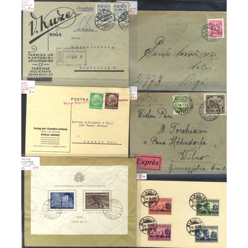 646 - 1920's-90's covers & cards incl. 1938 M/Sheet on reg cover, WWII German cards (2), good range of mai... 