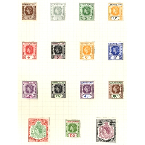 648 - 1937-54 M collection on leaves incl. 1938 Defin set + extra £1 shade, 1948 Wedding, 1949 UPU, 1954 D... 