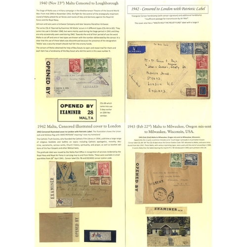 667 - POSTAL HISTORY collection of covers (approx 50) neatly written up on leaves incl. 1933 Zeppelin cove... 