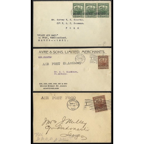 701 - 1921 airmail first flight covers (4) written up on pages with details of the flights. Feb 26th from ... 