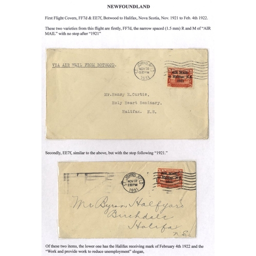 706 - 1921 covers (2) that were on the ill-fated Botwood to Halifax flight, the mail eventually arriving i... 