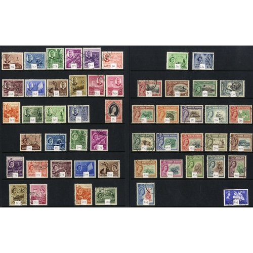 726 - 1939-63 good to VFU collection on leaves incl. 1939 Pictorial Defin set, 1941 War Tax, 1945 BMA set,... 