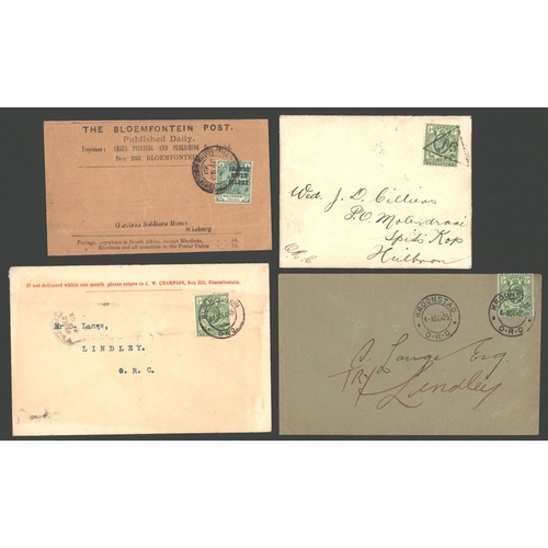 747 - Internal Mail 1908 envelope (with contents) to Heilbron bearing ORC ½d, tied by '16' in triangle and... 