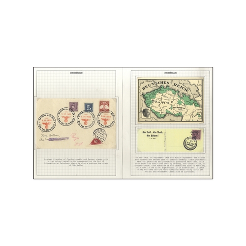 449 - Sudetenland: substantial collection on leaves incl. propaganda cards, range of covers & cards with a... 