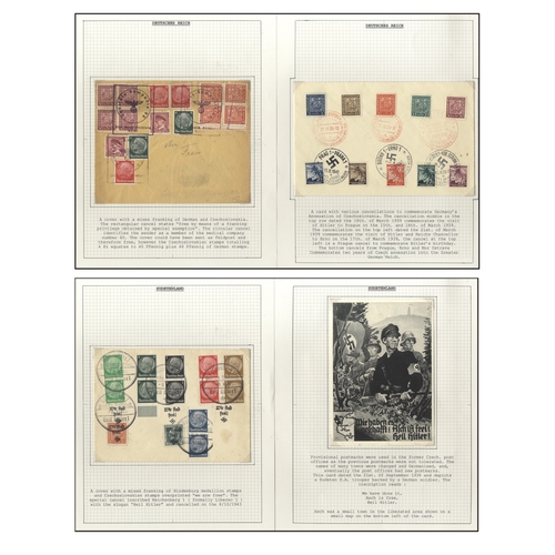 449 - Sudetenland: substantial collection on leaves incl. propaganda cards, range of covers & cards with a... 