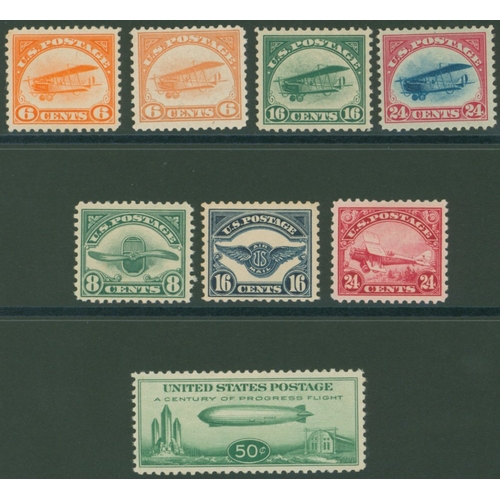 1100 - 1918 Air set incl. 6c shade M, SG.A546/a, A547/8, 1923 Air set M, SG.A614/6, 1933 50c Zeppelin M, SG... 