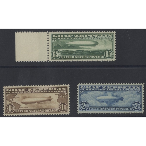 1103 - 1930 Zeppelin set, UM (usual faint sheet gum lines), well centred, extremely fine. (3) SG.A687-689, ... 