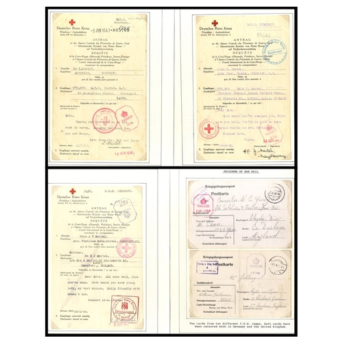 1421 - GERMAN OCCUPATION three Red Cross message forms used 1941-44 from the same Guernsey family to differ... 