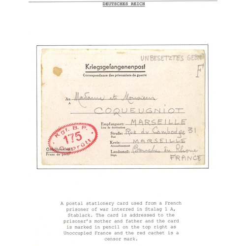 1421 - GERMAN OCCUPATION three Red Cross message forms used 1941-44 from the same Guernsey family to differ... 