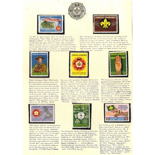 145 - SCOUTS & GUIDES album of stamps, M/Sheets & covers, all relating to Scouting from around the world, ... 