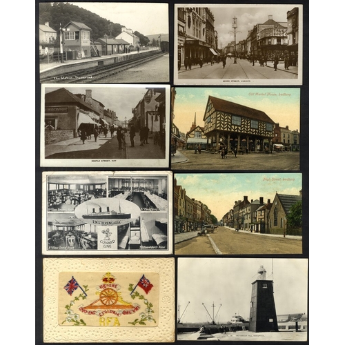 148 - MISCELLANEOUS ACCUMULATION of cards (223), highlights incl. RP's of Railway Station - Trawscoad (193... 