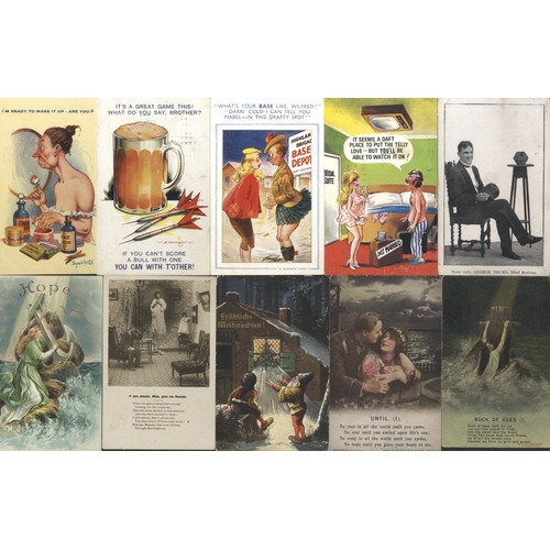 158 - MISCELLANEOUS range incl. comic, greetings, Bamforth, cats, flowers etc. (1000)