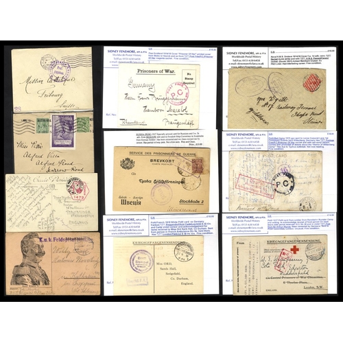 165 - WWI MISCELLANY variety of PPC's (23) incl. German examples, 1915 GB envelope with tied charity label... 