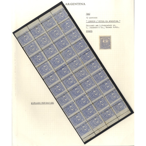 178 - 1882 12c ultramarine (SG.54) UM block of forty showing a severe perforation misalignment of vertical... 