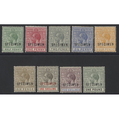 236 - 1912-19 CCA set, optd SPECIMEN o.g, SG.81s/89s, Cat. £325 (9)