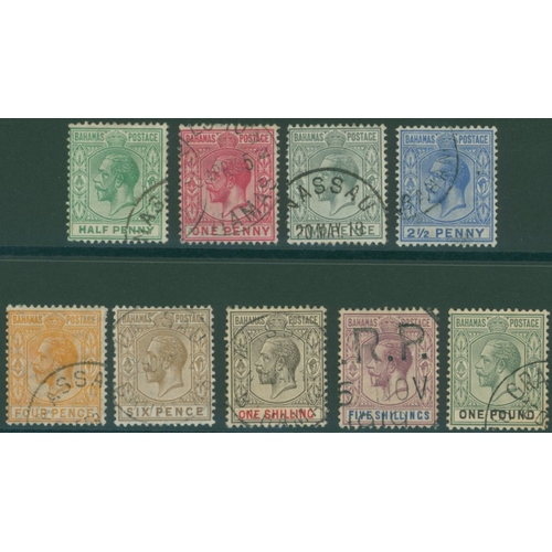 238 - 1912-19 MCCA set FU, SG.81/89. (9) Cat. £425