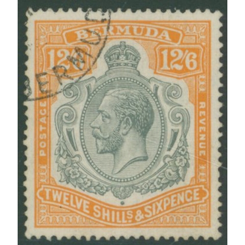 270 - 1924-32 MSCA 12/6d grey & orange showing the 'break in scroll at right' variety, VFU but with a forg... 