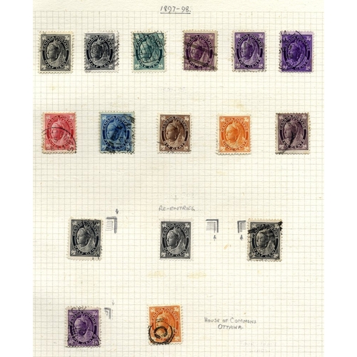 336 - 1897-98 Maple Leaf issue basic set, M (5c fault) plus extras incl. ½c Proof on card, ½c block of fou... 