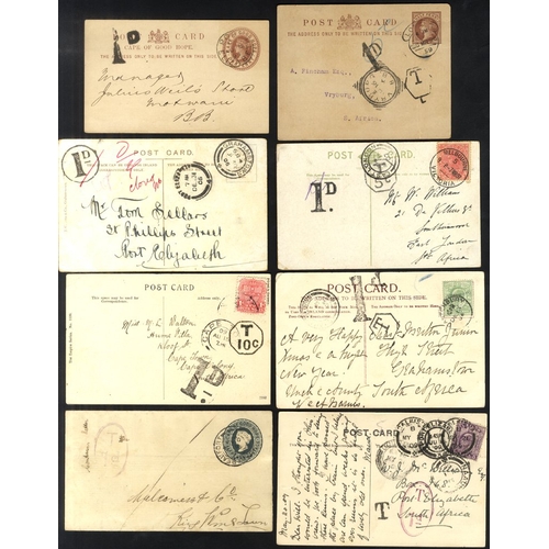 361 - TAX HAND STAMPS 1895-1909 ½d stationery envelopes, stationery cards (2) & PPC's (5) incl. mail from ... 