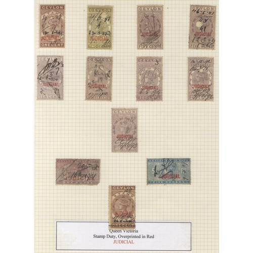 389 - REVENUES: QV to mainly KEVII (some later) M & U collection, written up on display leaves, incl. Stam... 