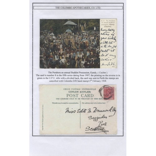 400 - PPC's: large collection, written up on display leaves, of cards produced by Colombo Apothecaries Co.... 