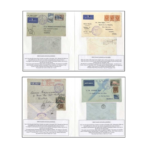 413 - AIRMAILS collection of covers & airmail letter sheets, many on written up display pages, incl. first... 