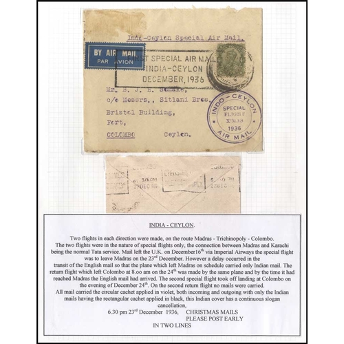 413 - AIRMAILS collection of covers & airmail letter sheets, many on written up display pages, incl. first... 