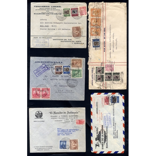 453 - 1930's-40's accumulation of covers all addressed to the 'All American Newspapers Representatives Inc... 