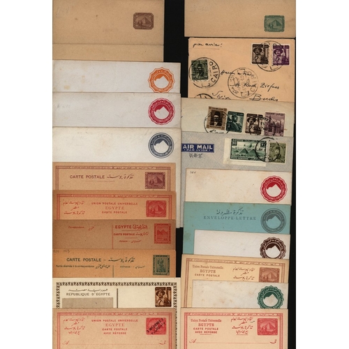 467 - POSTAL STATIONERY range of early unused envelopes, cards & wrappers (20 diff), also used cards or en... 