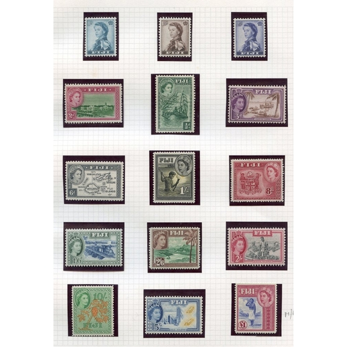 531 - 1938-59 M & U range on leaves from 1938 KGVI defins M vals to 5s incl. perf variations, a complete s... 