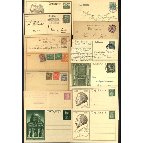 581 - 1875-1945 postal stationery postcards (67), a mixture of unused & U either Empire, Weimar, or Third ... 