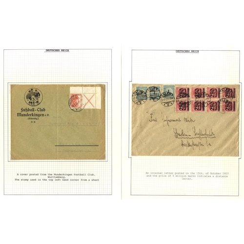 587 - WEIMAR inter-war covers & cards incl. inflation items (5), good range of Ebert & Hindenburg franking... 