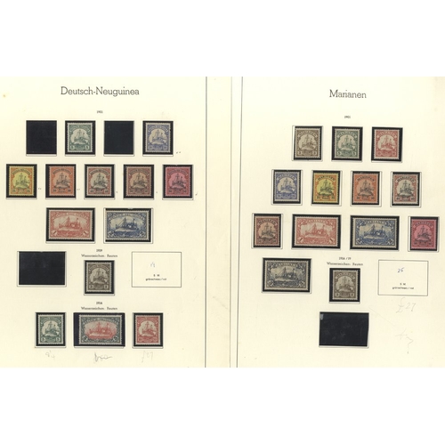 652 - COLONIES accumulation on pages, Hagners and cards with mint ranges from Caroline, Marianne (noted 19... 