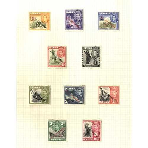 782 - 1937-64 M collection on leaves incl. 1938, 1948, 1956 Defin sets, 1948 Wedding etc. (115) Cat. £370