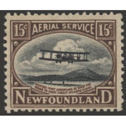 831 - 1922 Vimy-Vickers Aerial Service Essay in brown and black M, fine & scarce.