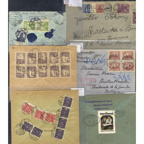 881 - 1920's-30's registered mail incl. attractive Katowice Philatelic Exhib cover, commercial covers with... 